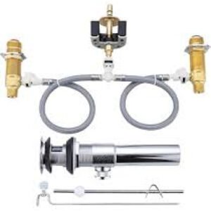 MOEN Widespread Bathroom Faucet Rough-In Valve with Drain Assembly - 1/2 in. IPS Connection