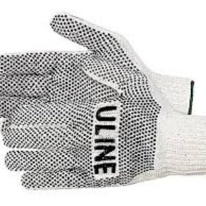 BLCK PVC DOT KNIT GLOVES  XL
