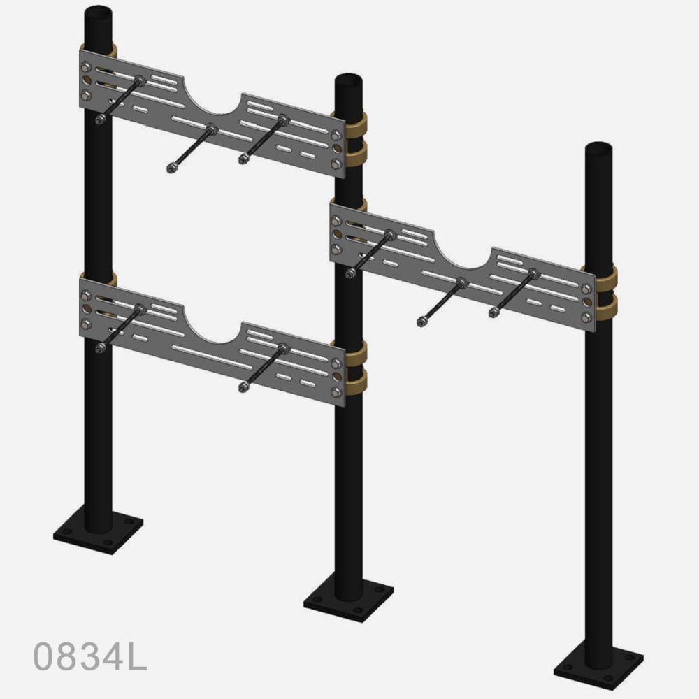 Smith® 0637-M32 Urinal Support With Bottom Bearing Plate, For Use With Off-The-Floor Blowout and Washout Urinal with Wall Hanger, 1-1/4 in Pipe, Floor Mount, Steel