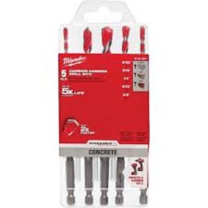 Milwaukee 2-Cutter SDS-PLUS Carbide Hammer Drill Bit Set (5-Piece)