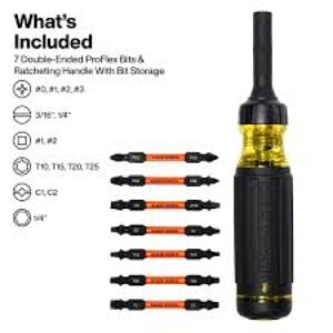 Klein Tools 15-in-1 Ratcheting Impact Multi-Bit Screwdriver