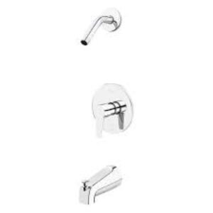 Pfister R890700 Polished Chrome Modern Single Handle Tub and Shower Faucet Trim Kit with ADA Compliance, Less Showerhead, Contemporary Bathroom Fixture Set, 1 Pack