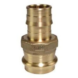 PEX Lead Free Adapter to Copper Pipe, 1-1/4 inch x 1-1/4 inch, PEX x Press, Brass