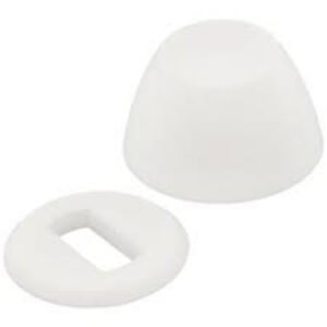 White Round Toilet Bolt Cap w/ Washer