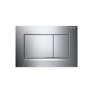 DURAVIT Dual Flush Molded Plastic Actuator Plate, Polished Chrome BLACK