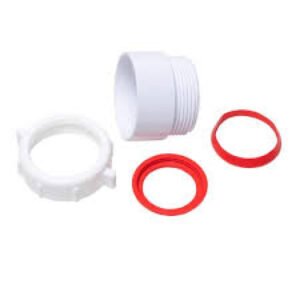 TRAP ADAPTER-MALE  W/1-1/2 PLASTIC NUT & WASHER AND 1-1/2x1-1/4  WASHER  (S x SLIP) 1-1/2"