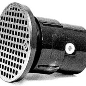 PVC 3"x4" Adjustable Drain with 6" Nickel coverall strainer