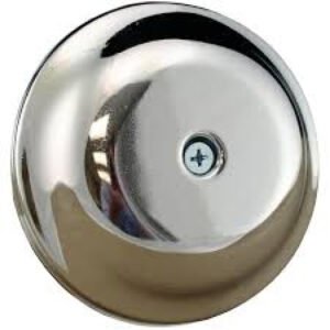 7-1/2 CHROME PLASTIC BELL WHITH