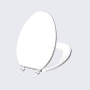 MAINTENANCE WAREHOUSE Plastic Elongated Toilet Seat White
