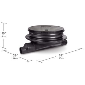 SV24 SEWER VIEWER SAMPLING PORT, 4" AND 6" LEVEL CONNECTIONS, H-20 LOAD RATED CAST IRON COVER