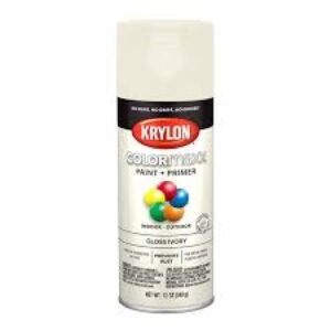 Colormaxx Spray Paint + Primer, Gloss Ivory, 12-oz.