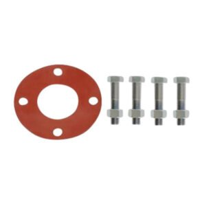 4'' 150# FLANGE BOLT PACK FOR STEEL FLANGES WITH 1/8 FULL FACE RED RUBBER GASKET (FLANGE TO FLANGE) BUPS0400FRRG13Z