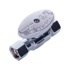 Durapro Quarter Turn Replacement Stop, 3/8" Female Comp X 3/8" Comp, Lead Free