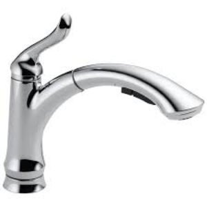 Linden® Single Handle Pull-Out Kitchen Faucet in Chrome