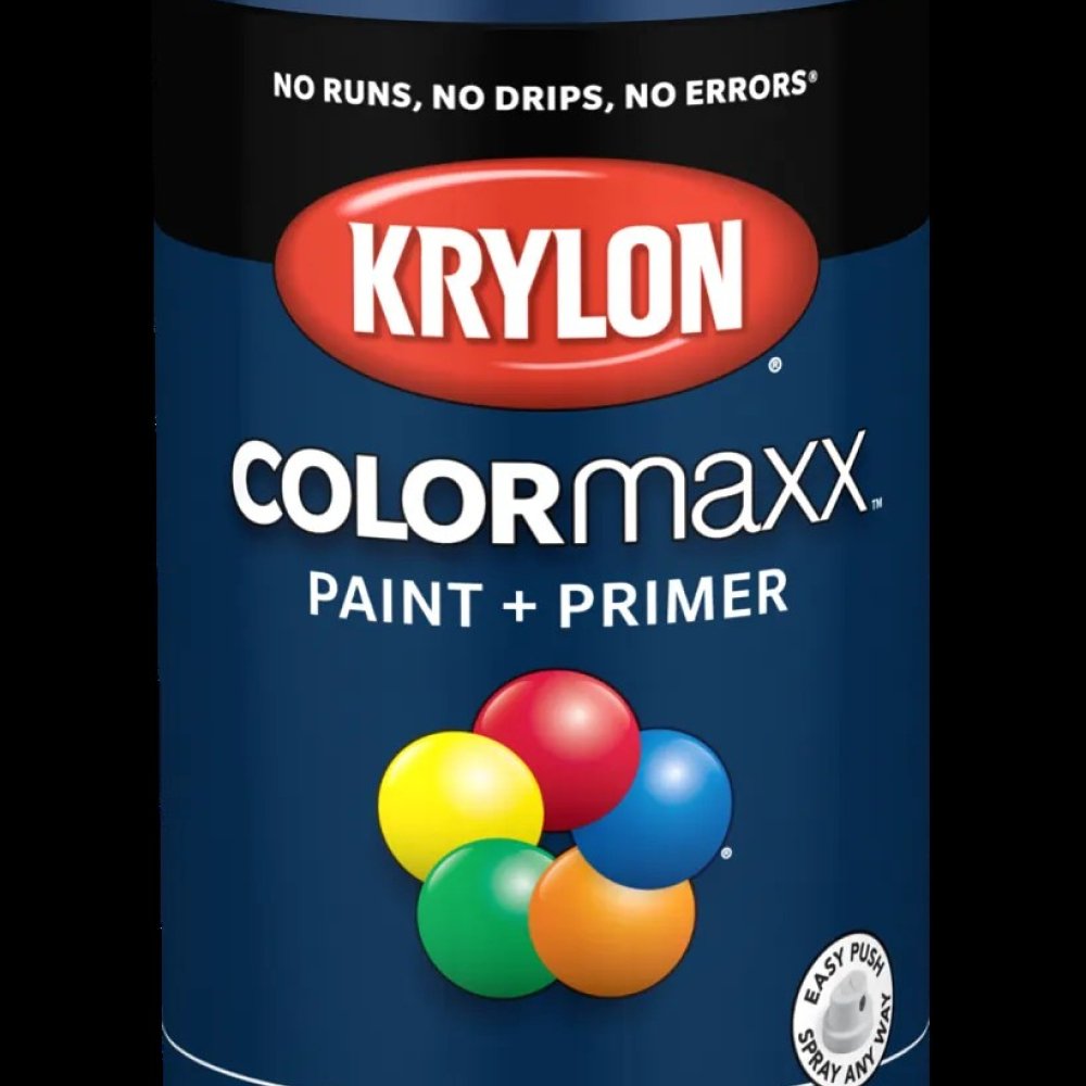 12 Oz Krylon K05505007 Black COLORmaxx Paint & Primer Spray Paint, Gloss