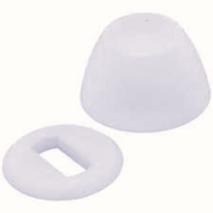 White Round Toilet Bolt Cap w/ Washer