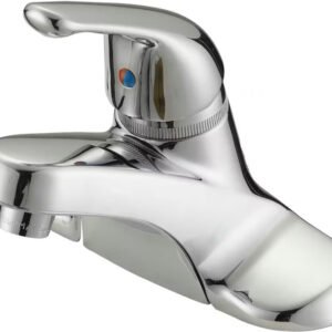 Single-handle bath faucet, CHROME 4" centers without pop-up drain