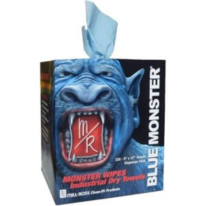 BLUE MONSTER DRY WIPES 220 COUNT 9" X 12"