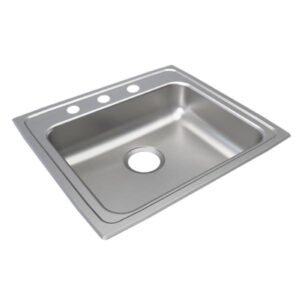 LRAD2219553 Lustertone Classic Stainless Steel 22" x 19-1/2" x 5-1/2", 3-Hole Single Bowl Drop-in ADA Sink