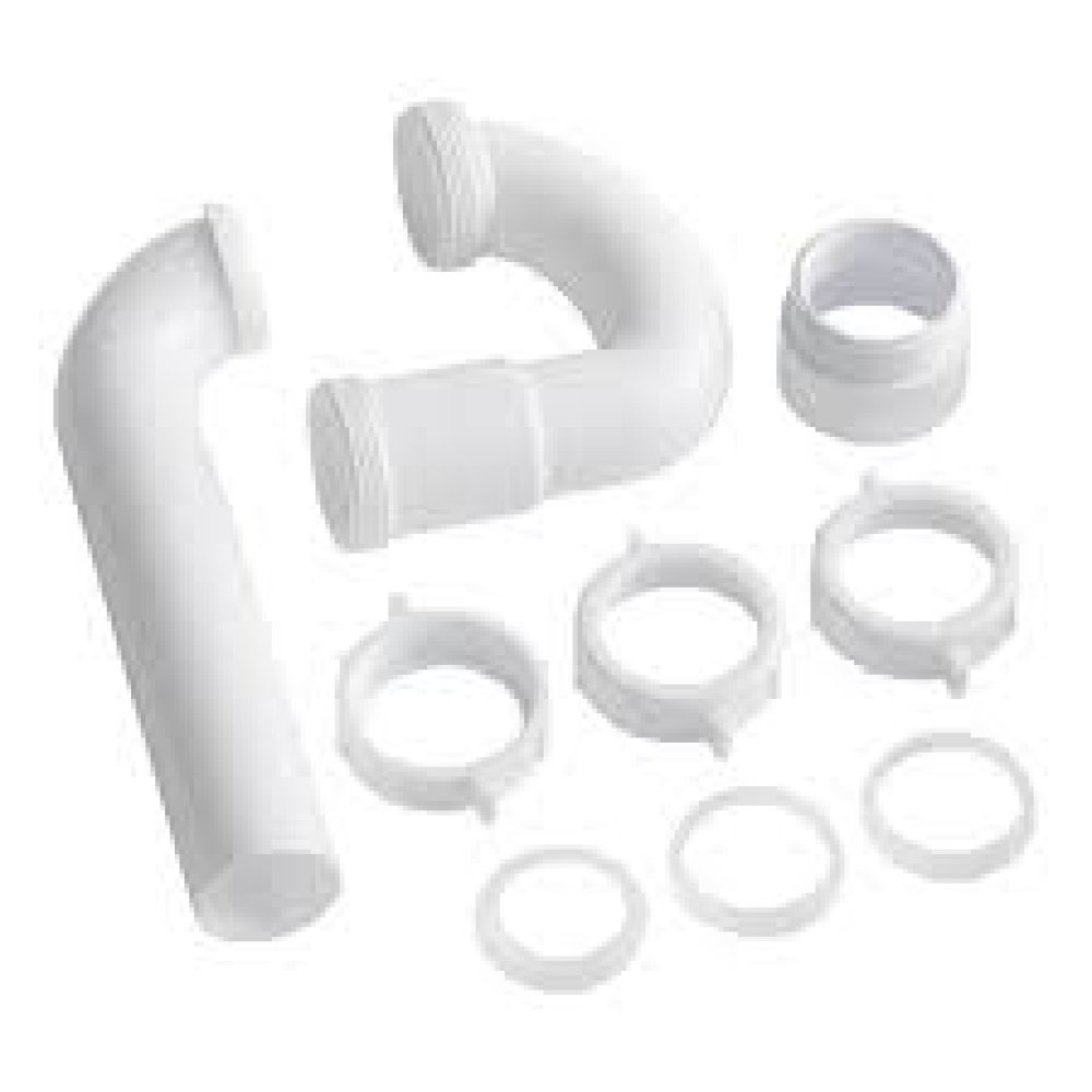 Dearborn P9703WBG 1-1/2" P-Trap with Threaded PVC Adapter, and Reversible J-Bend, Bagged w/ True Blue Washer