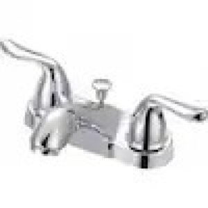 Glacier Bay Constructor 4 in. Centerset Double-Handle Low-Arc Bathroom Faucet in Polished Chrome