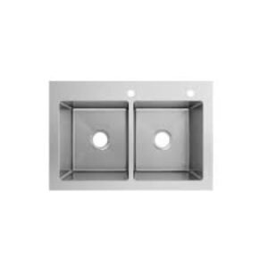American Standard Raviv Stainless Steel 32" Double Bowl Drop In Sink
