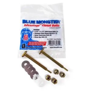 BLUE MONSTER BOLTS, 5/16" X 3-1/2" SOLID BRASS, 2/BAG