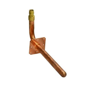 Jones Stephens ½" Cold Expansion PEX (F1960) Stub Out Threaded Elbow with Square Mounting Flange, 4" x 8", S71005