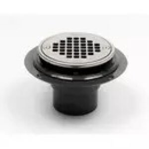 130 Series 2 in. DWV PVC Low Profile Drain with Screw Strainer, Ring and Plug in Polished Stainless Steel