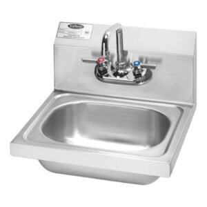 KROWNE 16'' HAND SINK WITH WALL MOUNT FAUCET HS-2L