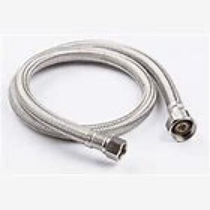SS BRAIDED FAUCET CONNECTOR, 3/8" COMP x 1/2" F, 20"