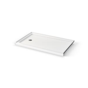 Icon Base 6036 AcrylX™ Alcove Left-Hand Drain Shower Base in White 60" x 36" x 3"