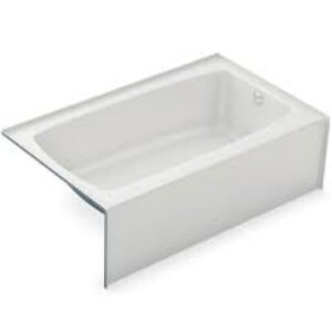 TO-3660 AFR AcrylX Alcove Left-Hand Drain Bath in White 60" x 36" x 17 3/4"