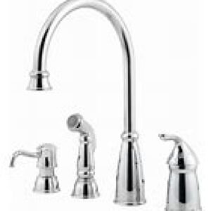 Avalon 1-Handle Kitchen Faucet With Side Spray & Soap Dispenser Polished Chrome GT26-4CBC