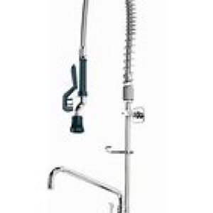 KROWNE 8'' CENTER WALL MOUNT PRE-RINSE WITH WALL BRACKET & ADD-ON FAUCET (12'' SPOUT) 17-109WL