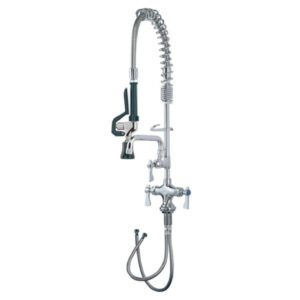 KROWNE SINGLE HOLE DECK MOUNT SPACE SAVER PRE-RINSE 18-508L 8'' SWING SPOUT