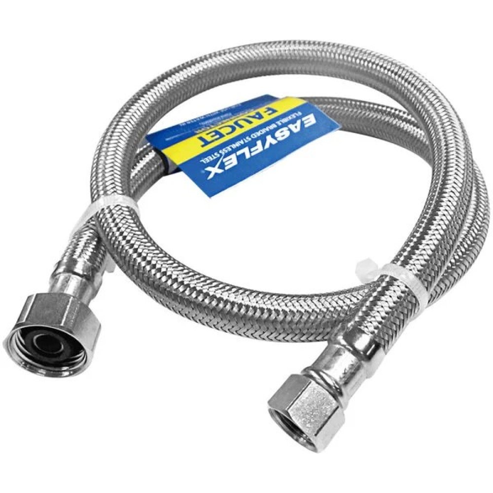 Easyflex EF-FC-12C12F-20 20" Stainless Steel Braided Faucet Connector with 1/2" Compression x 1/2" FIP