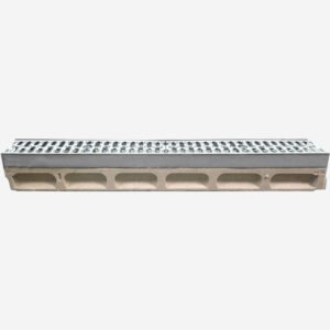 6" Wide 'Pre-Sloped' Polymer Concrete Trench Drain System with Integral Metal Rail - Klassikdrain®