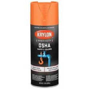12 Oz Krylon K02410777 Safety Orange OSHA Safety Colors Standard Spray Paint