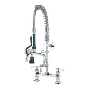 KROWNE 8'' CENTER RAISED DECK MOUNT SPACE SAVER PRE-RINSE 18-608L 8'' SWING SPOUT
