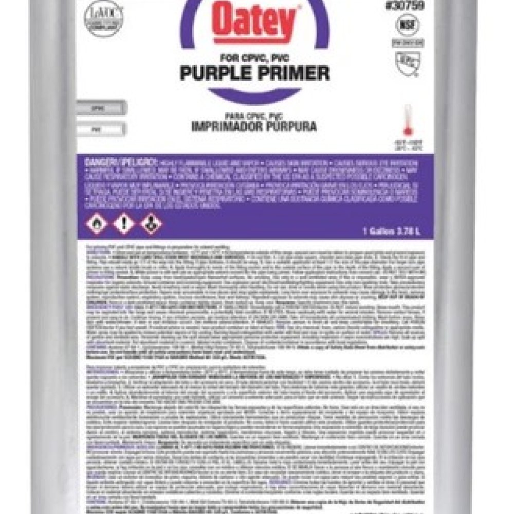 OATEY 30759 PURPLE PRIMER FOR PVC AND CPVC 1 Gallon New