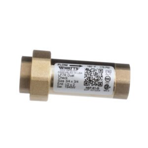 3/4 x 3/4 IN Lead Free Residential Dual Check Valve Backflow Preventer, Union Female NPT Inlet x Female NPT Outlet
