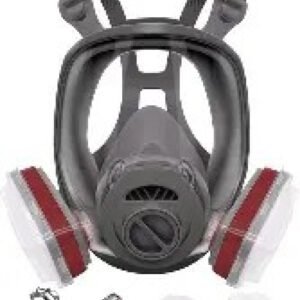 MWQWETT FULL FACE RESPIRATOR WITH FILTERS, AGAINST DUST/FORMALDEHYDE/CHEMICAL/VAPOR/FIT FOR POLISHING PAINTING, CAR SPRAY, SADING WORK, ETC
