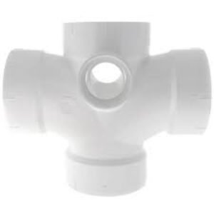 Double Sanitary Tee w/ Side Inlet (All HUB) 3x3x3x3x2"