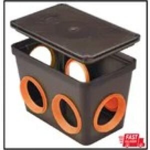 6-HOLE OULET 4'' SEPTIC SYSTEM DISTRIBUTION BOX KIT WITH LID AND SEALS