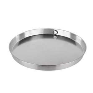 22" Aluminum Round Water Heater Pan with 1" PVC Fitting SKU: J38022