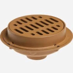 JAY R Smith 2141LXH03 Heavy Duty Floor Drain with 12” Round Top with Tractor Grate 3” SPEED SET