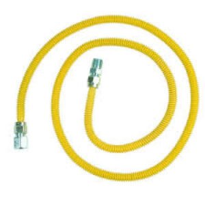 "3/8"" ID, (1/2"" OD), 1/2"" MIP x 3/8"" FIP, 72"", YELLOW COATED FLEXIBLE GAS CONNECTOR.  Min BTU Rating 49100"