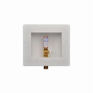 Water-Tite Ice Maker Outlet Box, 1/2 in PEX, Plastic, 8-1/4 in W