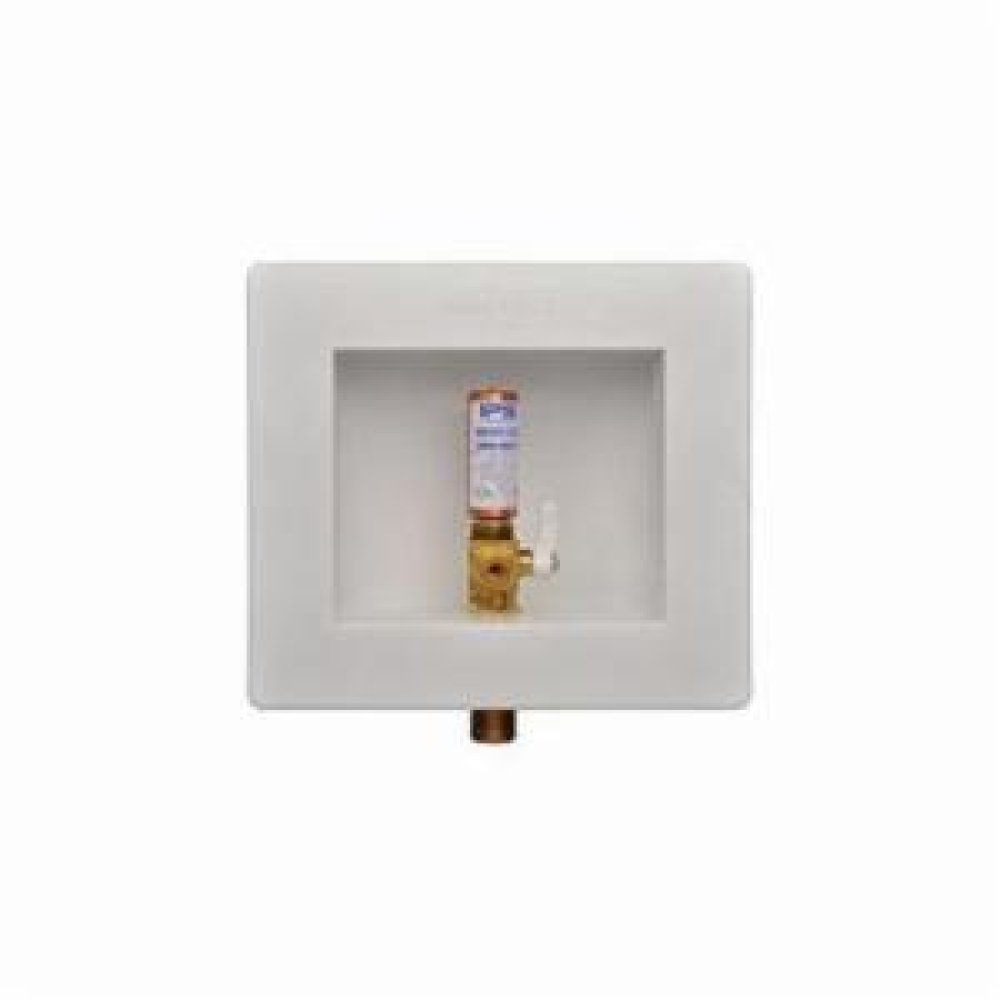 Water-Tite Ice Maker Outlet Box, 1/2 in PEX, Plastic, 8-1/4 in W